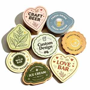 Custom Logo Printing Design 2mm Thick Birthday Wedding High Absorbent <b>Paper</b> Beer <b>Coaster</b> for Drinks - Product Image 1