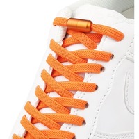 Lalasis Lacets de chaussures sans cravate 8mm Polyester lacets élastiques pour enfants et adultes Press Lock élargi plat pour chaussures à lacets