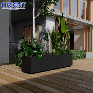 Maceta Metálica <span class=keywords><strong>Rectangular</strong></span> <span class=keywords><strong>Grande</strong></span>, Jardinera de Aluminio, Macetas Ecológicas para Jardín - Product Image 1