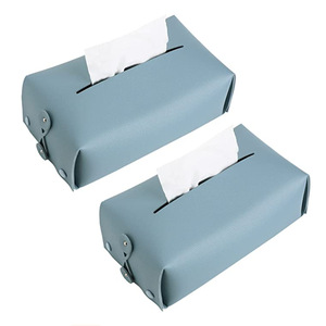 Boîte à mouchoirs en cuir PU transfrontalière très vendue, boîte de rangement pour mouchoirs pour voiture, salon et salle de bain, sac à mouchoirs moderne et minimaliste - Product Image 5