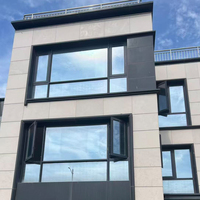 Fenêtres et portes coulissantes horizontales en alliage d'aluminium sur mesure, à double vitrage Low-E, insonorisées et écoénergétiques, conception monobloc à battants.