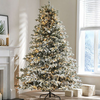 Décorations de Noël 2027, arbre de Noël artificiel en PE PVC blanc floqué, simulation réaliste, avec base de support pour les célébrations de Noël