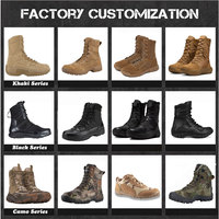 Bottes de sport d'extérieur personnalisables à tige haute, légères, amortissantes, noires, pour hommes, bottes tactiques de chasse