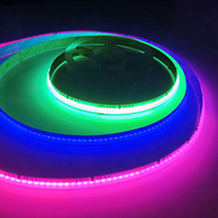 Harga Pabrik Dotless Dream Color 12mm 19W 720leds WS2811 WS2818 5V 12V 24V 5m Addressable RGBIC Cob Led Light Strip