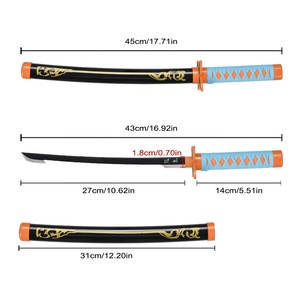 ชุดดาบเดมอนสเลเยอร์ ขนาด 45 ซม. จาก MS Wholesale สำหรับเด็กเล่นบทบาทสมมติ ของเล่นดาบโลหะและพลาสติกของแท้ - Product Image 2