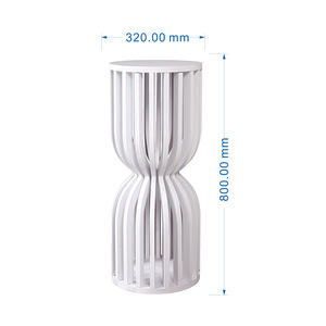 Hete Aanbieding Moderne Vintage Afneembare Witte Ronde Cilindrische Bloemige Sockel Presentatie Standaards voor Bruiloften en Feesten - Product Image 4