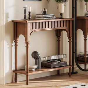 طاولة مدخل خشبية صلبة عتيقة فرنسية ، خزانة جانبية ، باب مواجه للجدار عالي القدم حديث لتطبيق غرفة المعيشة - Product Image 2