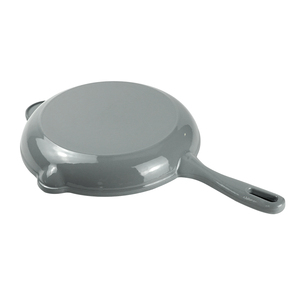 Poêle à frire classique ronde en <span class=keywords><strong>fonte</strong></span> <span class=keywords><strong>émaillée</strong></span> antiadhésive de 26,5 cm avec poignée d'aide et bec verseur, design tendance - Product Image 5