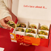 Boîte à tacos en papier biodégradable, écologique, recyclable et jetable avec logo personnalisé pour la restauration à emporter au Mexique