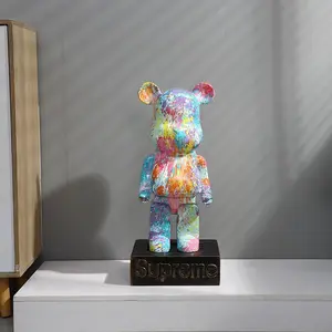북유럽 도자기 곰 벽돌 공예 s 폭력적인 곰 전기 도금 조각 장식 홈 장식 거실