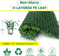 Panneaux de haie en buis artificielle, panneaux muraux en gazon artificiel, haie en buis, fausses plantes en plastique, mur vert, plantes artificielles, décoration