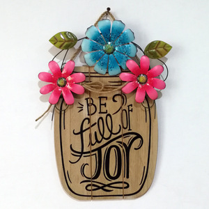Giỏ Vườn Mùa Xuân Với Hoa Bảng Treo Bằng Gỗ Carfts Phục Sinh Thủ Công Quà Tặng Giỏ Hoa Bảng Treo - Product Image 6