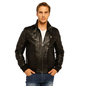 Chaqueta de Cuero Estilo Universitario de Alta Calidad Premium, Producto Valeriano Romano TR - Product Image 1