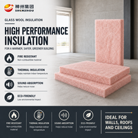 Couverture en laine de verre rose sans formaldéhyde, rouleau de fibre de verre CE A1, isolation thermique pour la construction résidentielle et le CVC