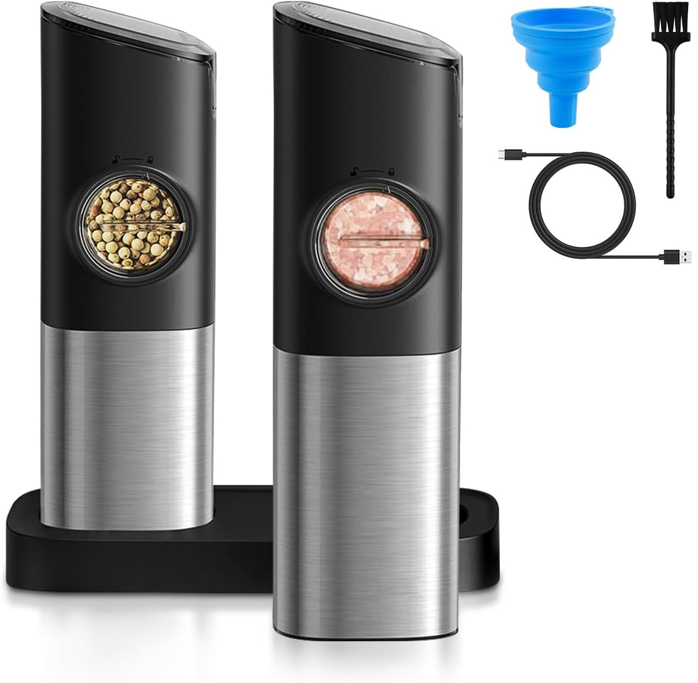 เครื่องบดเกลือและพริกไทยไฟฟ้าแบบชาร์จไฟได้