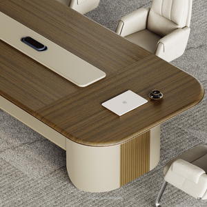 Tavolo da riunione rettangolare MDF di grandi dimensioni di fascia alta sala riunioni consiglio negoziando tavolo da conferenza per interviste in sala riunioni - Product Image 6