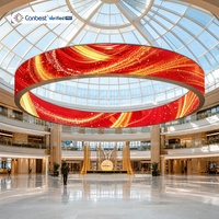 CANBEST FL Indoor Flexibler LED-Bildschirm P0.9 P1.2 P1.5 P1.8 P2.5 Gebogene Digitale Werbeanzeige für Schaufenster im Einzelhandel