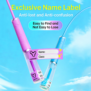 <span class=keywords><strong>Corde</strong></span> <span class=keywords><strong>à</strong></span> <span class=keywords><strong>sauter</strong></span> rapide de haute qualité pour enfants et adultes, avec poignées longues, cordes segmentées de 4,5 mm pour exercices aérobiques - Product Image 4