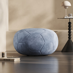 Dali Plein Cuir Givré Football Chaussure À Langer Tabouret Chambre Dressing Salon Design Nouveau Produit Pédale - Product Image 1