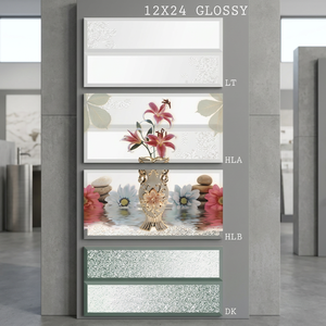 Azulejos de Pared de Cerámica Brillante de Porcelana Moderna de Primera Calidad de 300x600 mm para Baño, Precio Bajo, Fabricante Indio - Product Image 6