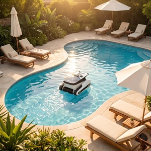 Robot <span class=keywords><strong>Limpiafondos</strong></span> Inalámbrico, Limpiador Automático de Succión de Acero Inoxidable para Piscinas y Spas con Batería de Litio - Product Image 3