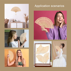 Éventails en bambou traditionnels espagnols personnalisés pour événements de mariage, cadeaux pour invités, éventails de luxe personnalisés, design <span class=keywords><strong>batik</strong></span>, promotion - Product Image 6