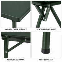 Table de salle à manger pliante moderne en métal, table pliante portable pour pique-nique, camping, jeux