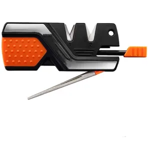 6合1袖珍刀磨刀器 & 生存工具可快速修复和磨练笔直和锯齿状刀片