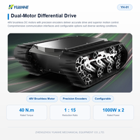 Plateforme robotique RC, Châssis de véhicule tout-terrain à chenilles UGV, Charge utile 100 kg, Plateforme de châssis à chenilles 48V1000W