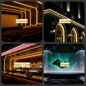 Bande LED néon noire classique pour hôtel, éclairage DC24V, IP67, résistante aux intempéries, en silicone, 15*15mm, bande LED flexible personnalisée - Product Image 6