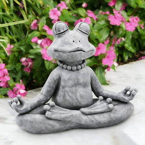 瞑想する禅ヨガカエルの置物 庭園像 - Product Image 4