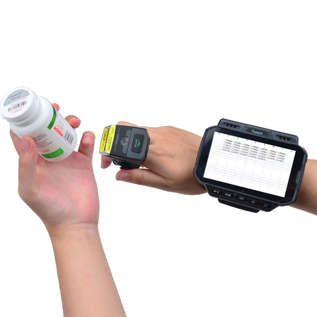 Wearable Android Mobile Power Supply Smartphones WT04 with Wireless Barcode Reader Scanner for Warehouse and Logistics