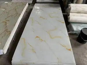 Feuille de marbre UV de PVC de panneau de mur imperméable ignifuge Offre Spéciale