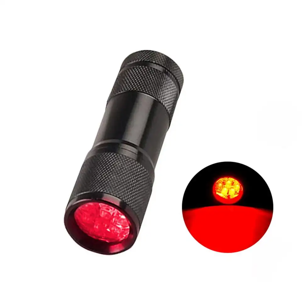 Promotie Goedkoopste 9 Led Handheld Rood Licht Bloed Ader Finder 625nm Led Zaklamp Licht Voor Volwassen Kinderen