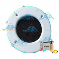 Plateforme flottante gonflable circulaire de 8' x 10' pour jeux aquatiques, forme ronde en Drop Stitch, pour usage résidentiel, scolaire et domestique