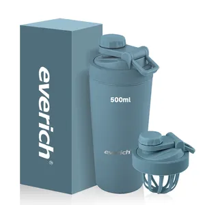 Custom logo Shaker Bottle Insulated Stainless Steel Double Wall Vacuum 18oz 20oz 25oz Gym Durable Protein Shaker Cup