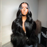 Perruques en cheveux humains ondulés abordables, cheveux vierges brésiliens, perruque frontale en dentelle HD complète 13x4, perruques frontales en dentelle ondulée pour femmes noires