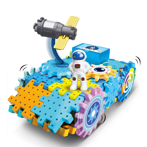 Wholesale 45PCS Aerospace Design Electric Motor Toy Gear Building Block Assembly Kits STEM Educational DIY for Kids Plastic Sets