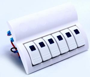 6 trous Accated DC12-24V Rocket Switch 6 Switch Pour Voiture Marine Bateau SUV RV UTV ATV Caravane - Product Image 3
