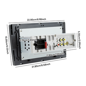 Autoradio BQCC 1DIN Carplay Android <span class=keywords><strong>Auto</strong></span> avec écran tactile capacitif 9 pouces, émetteur FM, stéréo BT, USB, AUX-in, aide au recul AHD - Product Image 3