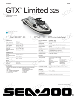 Bombardier 2026 Tout Nouveau Jet Ski BRP CLCS 3 Cylindres 4 Temps 325cv Fibre de Verre pour GTX Limited Vitesse Maximale 108km/h