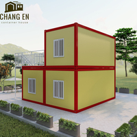 DYCE2 Estructura de acero Modular Móvil de lujo para exteriores de dos pisos Villa Mini Casa de panel sándwich de madera prefabricada de bajo costo