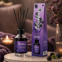 Lot de diffuseurs à bâtonnets de 100 ml avec bâtonnets en rotin, huile parfumée personnalisée pour la décoration intérieure et les programmes de vente au détail pour les acheteurs
