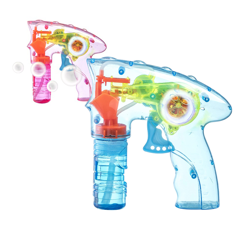 Pistola De Burbujas Eléctrica Con 10 Agujeros Y Luces LED – Automática, Antifugas, Con Diseño De Papá Noel, Para Niños