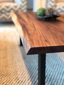 Hiện Đại Vuông Sống Cạnh Rắn Gỗ Óc Chó Tấm Bảng Phong Cách Mới Chất Lượng Tốt Cá Nhân Kích Thước Đồ Nội Thất Ăn Uống Cho Cà Phê - Product Image 2