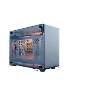 ZZAW B1 akrilik yan Panel küçük boy Mini masaüstü bilgisayar şasi mikro bilgisayar Mini <span class=keywords><strong>ITX</strong></span> masa alüminyum kasa gamer için - Product Image 2