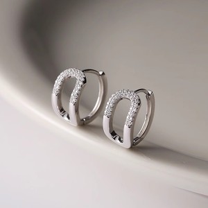 Simple Geometric Half Hoop Zircon <b>Ear</b> <b>Cuff</b> <b>Earrings</b> For Women Fashion <b>Ear</b> Jewelry - Product Image 4