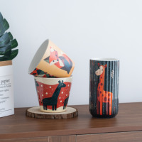 Jardinières et pots à fleurs en céramique modernes, pot à motif abstrait pour plantes d'intérieur, décoration de bureau pour la maison et le bureau