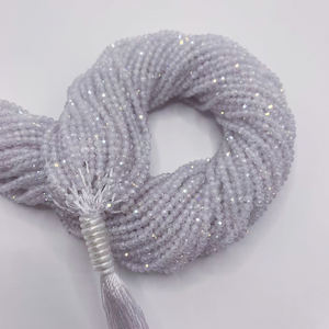 جودة عالية اللون 2 الزركون الأوجه الأبيض الخرز جوهرة حبة مناسبة للأساور ديي المجوهرات التبعي المصنعين - Product Image 5