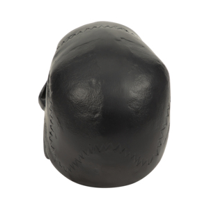 Moderna statuetta in metallo a forma di teschio per decorazioni per la casa, soggiorno, statue ornamentali, ideale per l'arredamento di bagno, ufficio e stanza. - Product Image 4